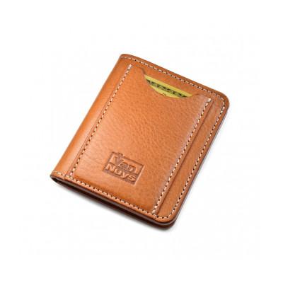 ふるさと納税 松茂町 VanNuys マネークリップ機能付き胸ポケットにも入るコンパクトウォレット(ビンテージキャメル)
