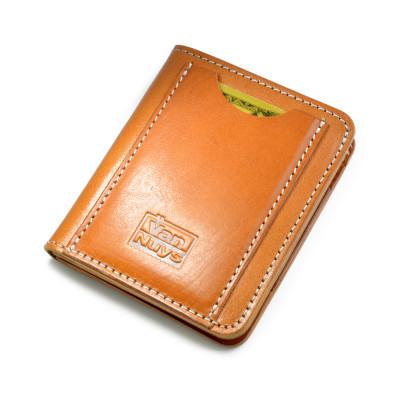 ふるさと納税 松茂町 VanNuys キャッシュレス時代の胸ポケットに入る多機能薄型コンパクトウォレット(キャメル)