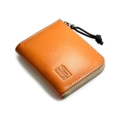 ふるさと納税 松茂町 VanNuys 手の平サイズのオールインワン L型ファスナーウォレット(ビンテージキャメル)
