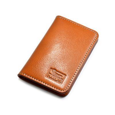 ふるさと納税 松茂町 VanNuys ビンテージオイルレザーの薄型名刺ケース(ビンテージキャメル)