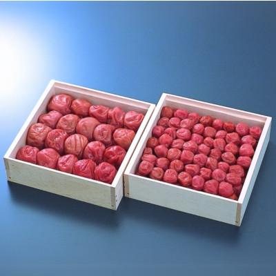 ふるさと納税 田辺市 梅の年輪セット(木箱入り) 大梅380g 小梅350g 塩分約8%[mrs028]