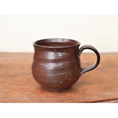 ふるさと納税 上島町 備前焼 コーヒーカップ(中) ロクロ目