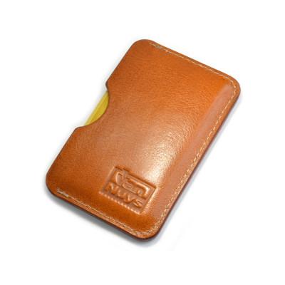 ふるさと納税 松茂町 VanNuys ビンテージオイルレザーのコンパクト両面カードケース(ビンテージキャメル)