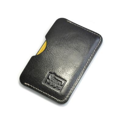 ふるさと納税 松茂町 VanNuys ビンテージオイルレザーのコンパクト両面カードケース(ビンテージブラック)