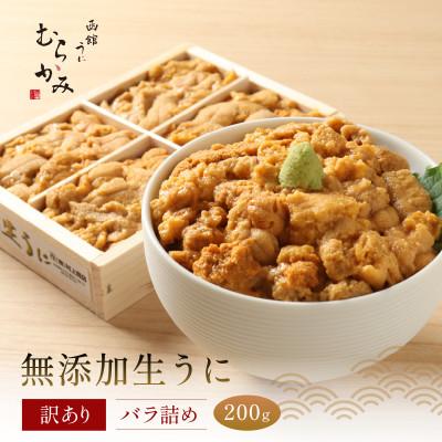 ふるさと納税 北斗市 [期間限定寄付額]「うにむらかみ」無添加生うに 訳ありバラ詰め 200g