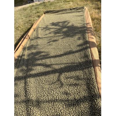 ふるさと納税 上牧町 キャンプ・車中泊にアルバートン社の赤外線を吸収して発熱する難燃ボアで作るコットカバー(カーキー)