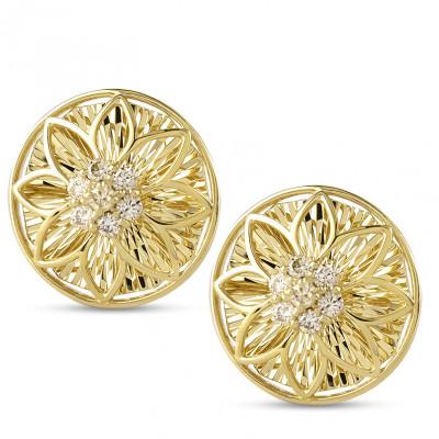 ふるさと納税 昭和町 18金 ピアス ダイヤ 0.2ct ペア キャッチナッシャー フラワー 240927pa200dy