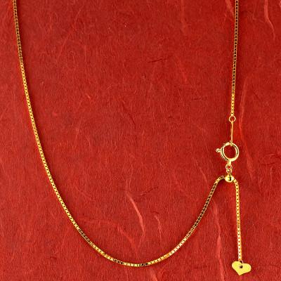 ふるさと納税 昭和町 24金 ネックレス 45cm 造幣局検定刻印付 ベネチアン スライド式 240917nm400