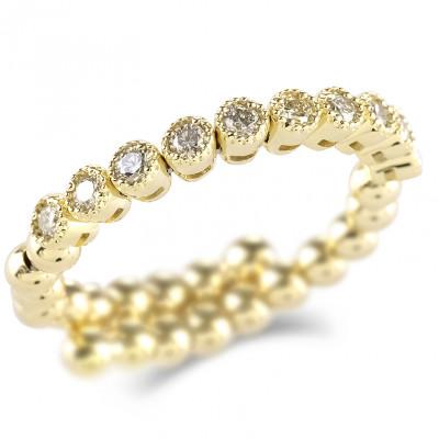 ふるさと納税 昭和町 18金フリーサイズリング ダイヤ 0.2ct 形状記憶 240828hy202