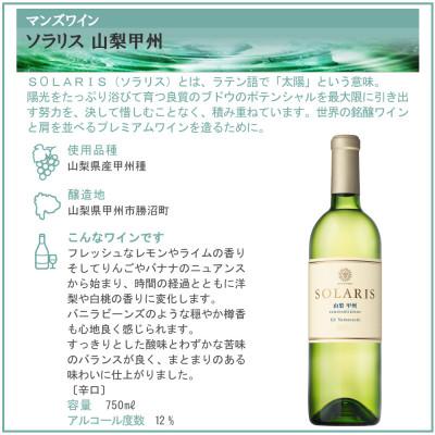 ふるさと納税 山梨県 マンズワイン ソラリス 甲州&ベーリーA 2本セット