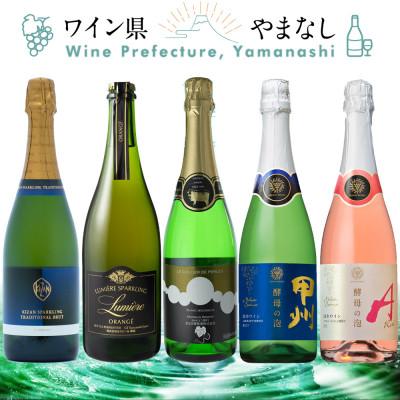 ふるさと納税 山梨県 上質な泡を山梨から スパークリングワイン 5本セット | 