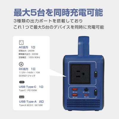 ふるさと納税 貝塚市 小さくても頼れる!持ち運び簡単な小型ポータブル電源 48000mAh パススルー SPI-200AT |  | 03