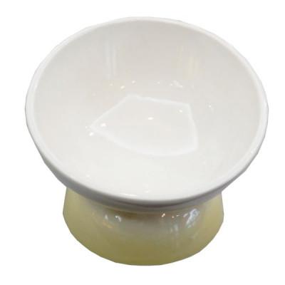 ふるさと納税 奈良市 陶器製 短頭犬用食器 アイボリー(ホワイト) CHOB3_536137 10-092