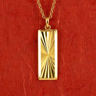 ふるさと納税 昭和町 純金 バー ペンダントトップ ネックレス カット 240604mro400