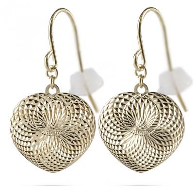 ふるさと納税 昭和町 18金 フックピアス ハート ペア ホログラム 241127hy400y