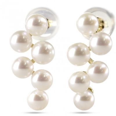 ふるさと納税 昭和町 18金 スタッドピアス あこや真珠 ペア 241022tp200y