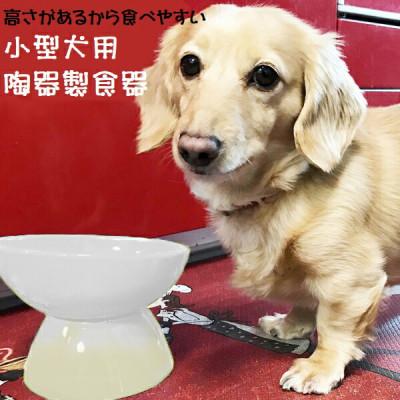 ふるさと納税 奈良市 ペット用食器 小型犬用 陶器製食器 アイボリーホワイト 9-050 53625