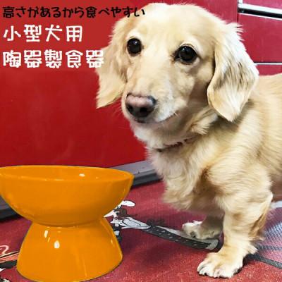 ふるさと納税 奈良市 ペット用食器 小型犬用 陶器製食器 オレンジ 9-051 53627