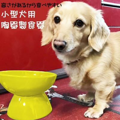 ふるさと納税 奈良市 ペット用食器 小型犬用 陶器製食器 イエロー 9-053 53629