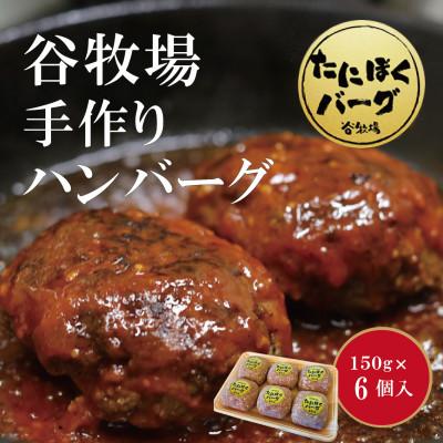 ふるさと納税 福知山市 谷牧場の手作りハンバーグ たにぼくバーグ150g ×6個入