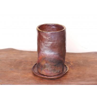 ふるさと納税 上島町 備前焼 植木鉢・サンギリ[一点もの] u-080