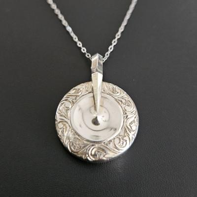 ふるさと納税 大網白里市 銀製手彫り彫金入りポイントアームカップ型アクセサリー1個