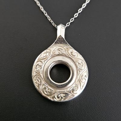 ふるさと納税 大網白里市 銀製手彫り彫金入りリングカップ型アクセサリー1個