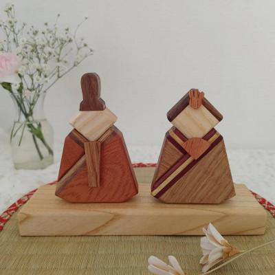 ふるさと納税 伊予市 インテリア 木製 ひな人形 1セット