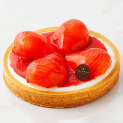 ふるさと納税 長野市 [先行予約]洋菓子店カサミンゴーの高級洋菓子 洋なしのチーズタルト 25cm