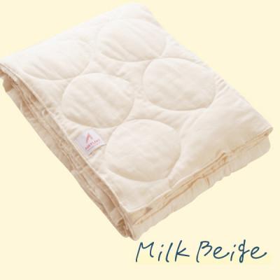 ふるさと納税 福山市 ちょうどよい心地5層ガーゼケット[シングル]ミルクベージュ約150×210cm