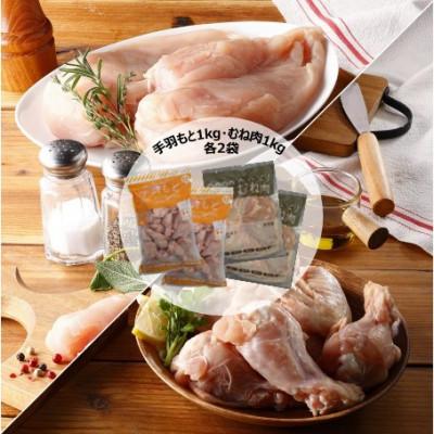 ふるさと納税 新見市 森林どり 4kg[むね肉2kg・手羽元2kg]