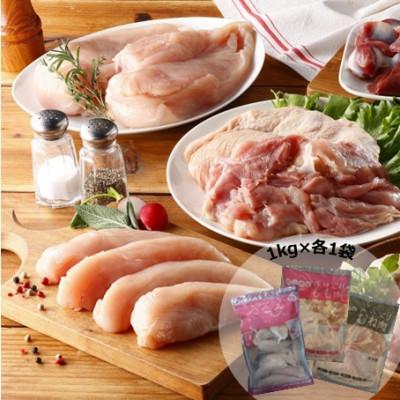 ふるさと納税 新見市 森林どり 3kg[もも肉1kg・むね肉1kg・ささみ1kg]