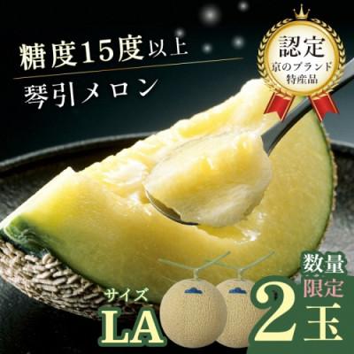 ふるさと納税 京丹後市 [京のブランド産品]京たんごメロン 琴引メロン 2玉 LAサイズ(1玉1.45〜1.65kg)高糖度