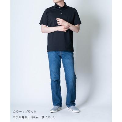 ふるさと納税 松山市 メンズ 半袖ポロシャツ SPKJ23-025 ブラック M