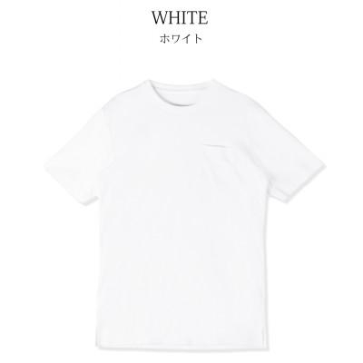 ふるさと納税 松山市 メンズ 半袖Tシャツ STKJ23-040 ホワイト Mサイズ YOSHIDA SHIRTS