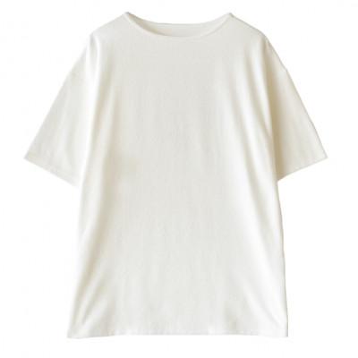 ふるさと納税 松山市 メンズ パイル地半袖Tシャツ FL25SS-001 ホワイト Mサイズ FundAmental