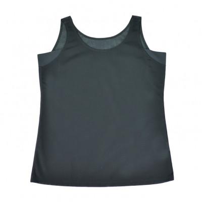 ふるさと納税 松山市 レディース 速乾 夏用インナー ラウンドネックノースリーブ 22SS0004W ブラック XSサイズ