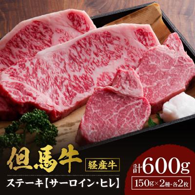 ふるさと納税 香美町 兵庫県産 母さん但馬牛サーロイン・ヒレステーキ 600g