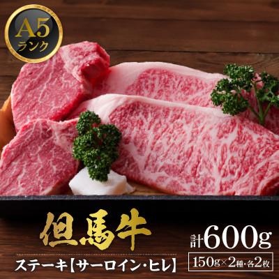 ふるさと納税 香美町 兵庫県産肥育但馬牛サーロインとヒレステーキ600g 02-10