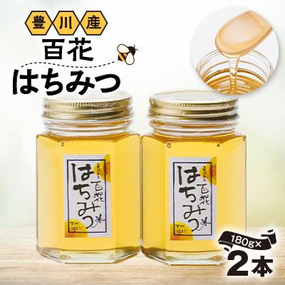 ふるさと納税 豊川市 豊川産百花はちみつ 180g瓶×2本