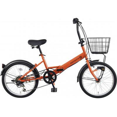 ふるさと納税 四日市市 オリタタミ自転車6段変速 LEDオートライト 20型 アプリコット