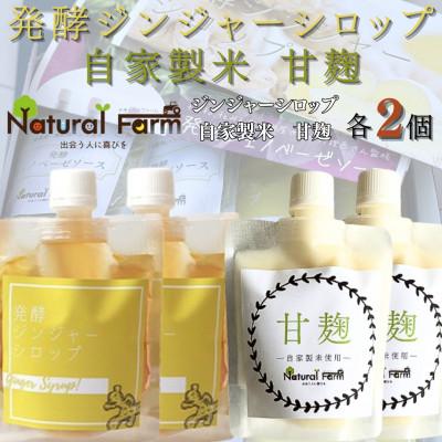 ふるさと納税 枕崎市 発酵ジンジャーシロップ&amp;甘麹 各2パックセット B0-12