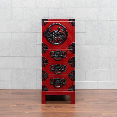 ふるさと納税 利府町 仙台箪笥 35巾脚付すきまチェスト 朱色漆塗り 申込書返送後2〜5ヶ月程度でお届け