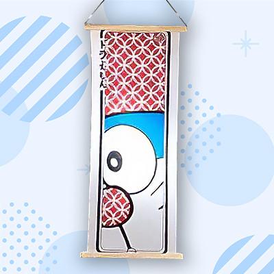 ふるさと納税 加茂市 浮世絵 ドラえもん手ぬぐい タペストリー「七宝模様」[W400×H950(mm)]大湊文吉商店