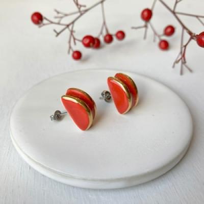 ふるさと納税 多治見市 [美濃焼]ぷぬピアス ストロベリー[七窯社]