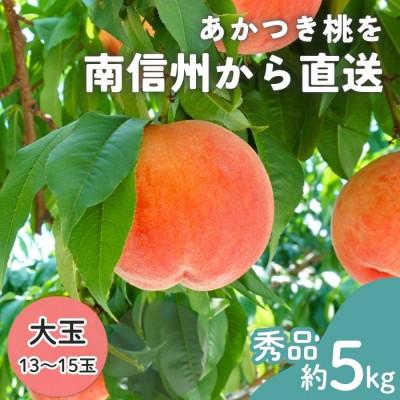 ふるさと納税 豊丘村 [南信州産]あかつき桃 秀品 大玉13〜15玉 約5kg 2026年7月下旬〜順次発送