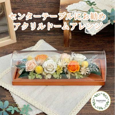 ふるさと納税 春日部市 プリザーブドフラワーアレンジ[シュクレ/オレンジ] 春日部市 シュガーパイン