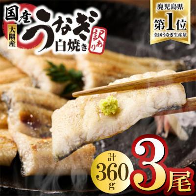 ふるさと納税 鹿屋市 [訳あり][数量限定]鹿児島県大隅産うなぎ白焼3尾 計360g