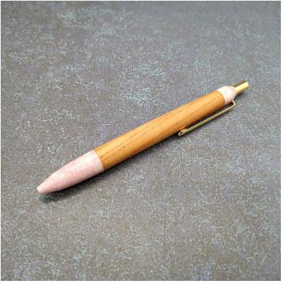 ふるさと納税 川越市 欅(けやき)木軸ペン・ノック式ボールペン スペシャルエディション(鴇色紫吹)