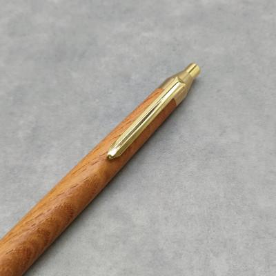ふるさと納税 川越市 欅(けやき)木軸ペン　スタンダードタイプ・ノック式ボールペン(真鍮金具) |  | 02